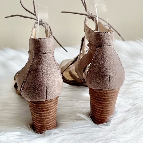 Naturalized London N5 Comfort Lace Up Faux Suede Heels - Picture 5 of 6